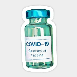 Corona virus vaccine illustration Sticker